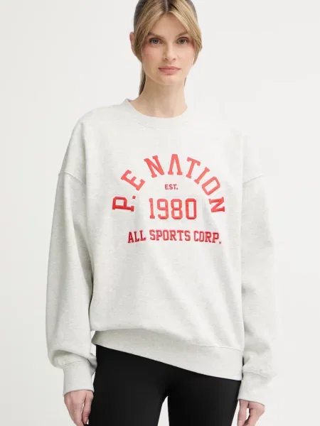 P.E Nation melegítőfelső női pamuttal Backspin szürke
