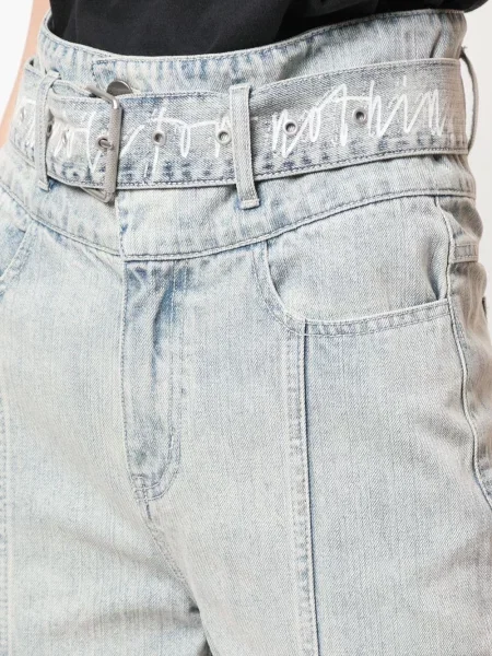 Cropp blugi Haculla cu talie înaltă albastru