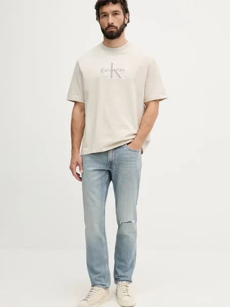 Calvin Klein Jeans slim kavbojke modra