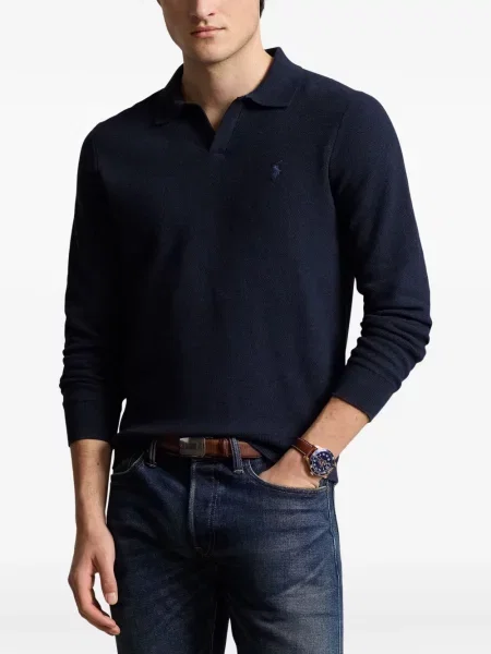 Tricou polo Polo Ralph Lauren cu autograf cu 5 buzunare în carouri gri