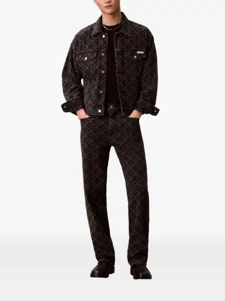 Geacă de blugi Calvin Klein din jacard negru