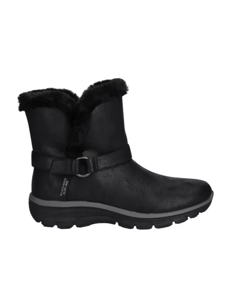 Botki Skechers skórzane czarne