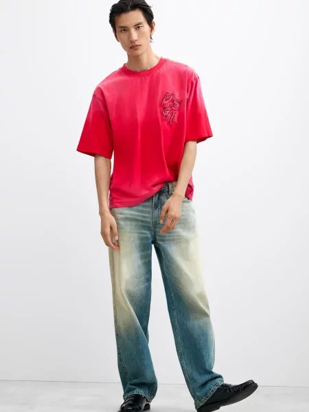 Desigual Tričko Mickey červená / svetločervená čierna