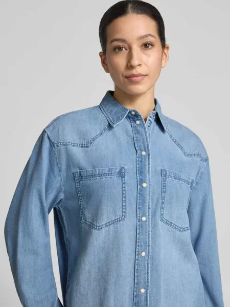 Bluzka jeansowa o kroju loose fit z czystej bawełny S.oliver Red Label
