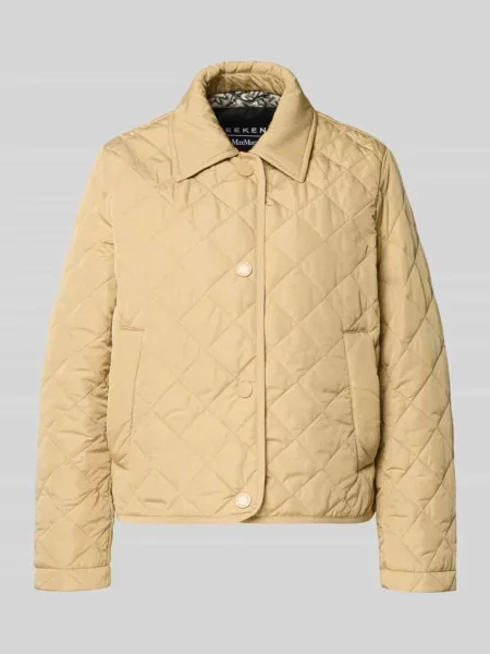 Kurtka pikowana o kroju regular fit z wykładanym kołnierzem model ‘GELO’ Weekend Max Mara beżowa