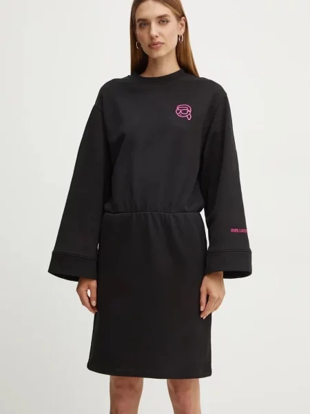Karl Lagerfeld rochie din mini oversize negru
