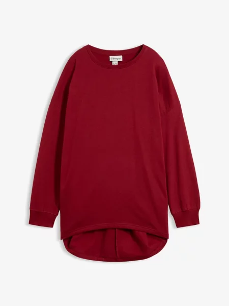 Bluza oversize z czystej bawełny czerwona