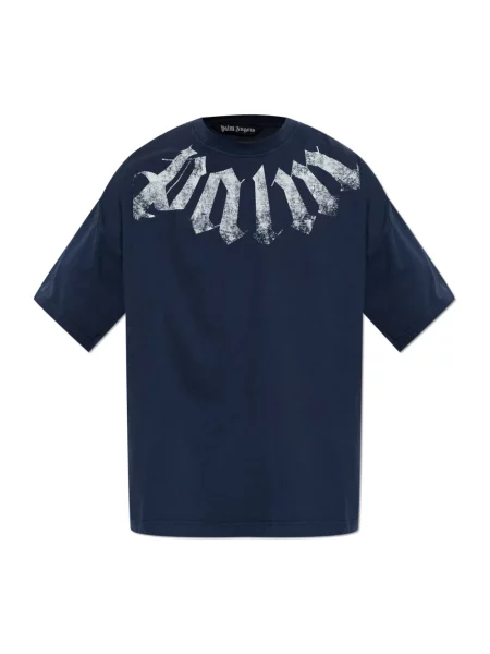 Koszulka Palm Angels z logo niebieska