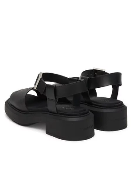 Sandale Calvin Klein Chunky Sandal Lth Mg crna
