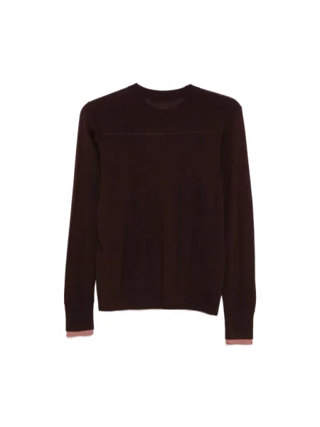 Sweter Seventy wełniany brązowy
