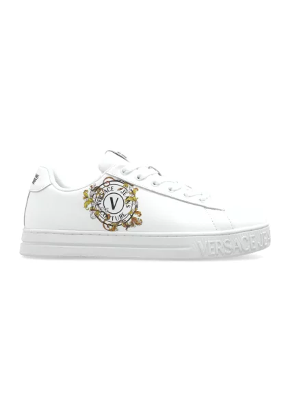 Sneakersy Versace Jeans Couture skórzane z logo białe