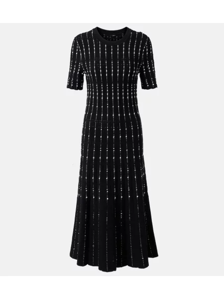 Rochie midi Joseph tricotate până la genunchi de costum negru