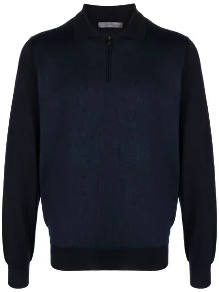 Polo Corneliani de lână albastru