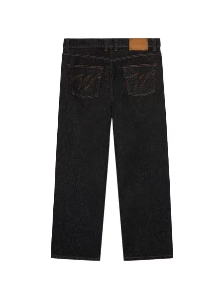 Blugi Walk In Paris cu broderie negru