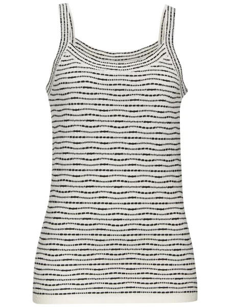 VIVANCE Top z naramnicami kremna črna