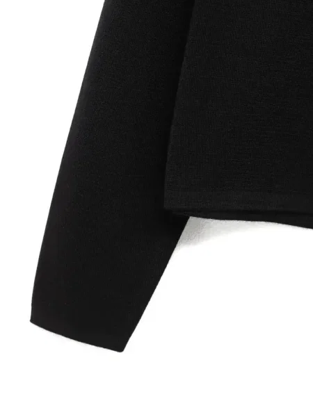 Pulover Jacquemus cu decolteu rotund negru