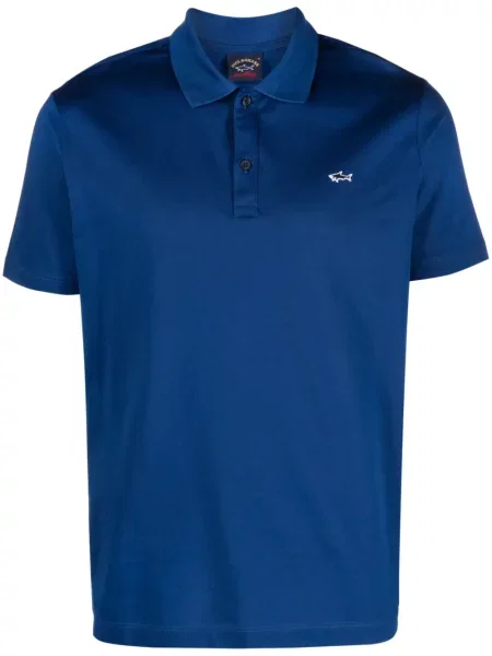 Tricou polo Paul & Shark cu autograf albastru