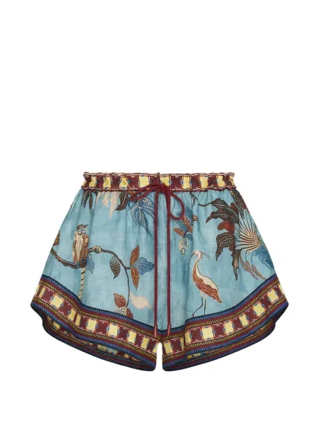 Șnur de strângere pantaloni scurți Alemais cu imagine albastru