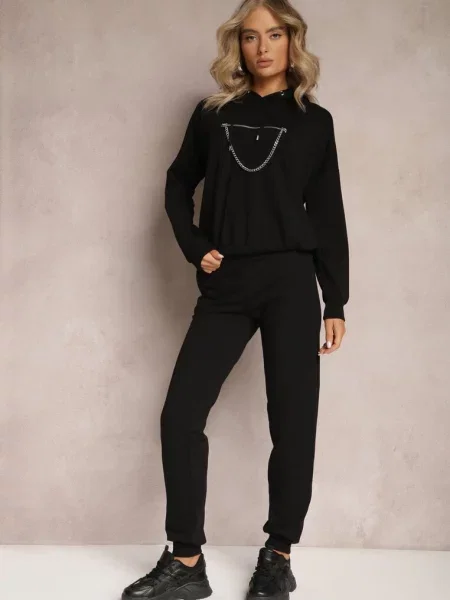 Komplet Dresowy z Bawełny Epique czarny