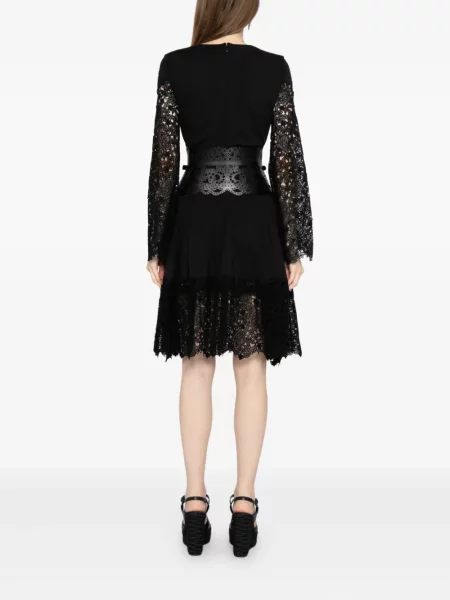 Rochie Saiid Kobeisy din dantelă de costum negru