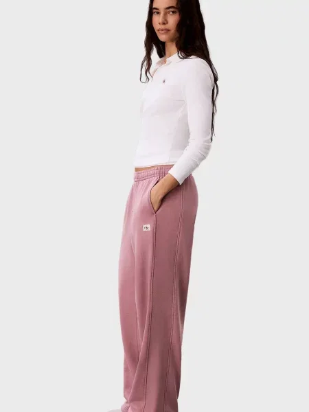 Махровые спортивные штаны Calvin Klein розовые