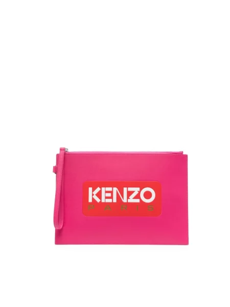 Torebka Kenzo skórzana różowa