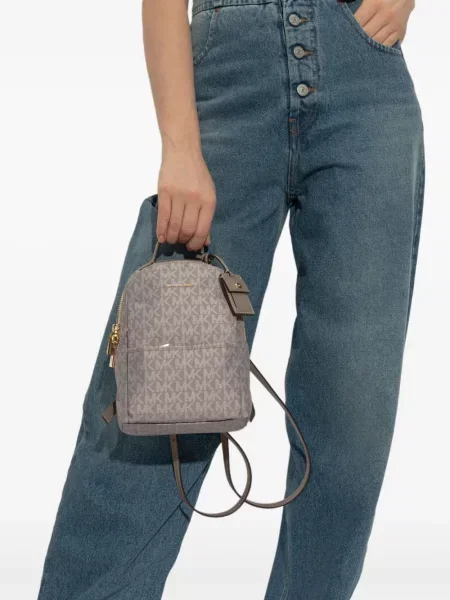Geanta crossbody Michael Michael Kors din canvas gri