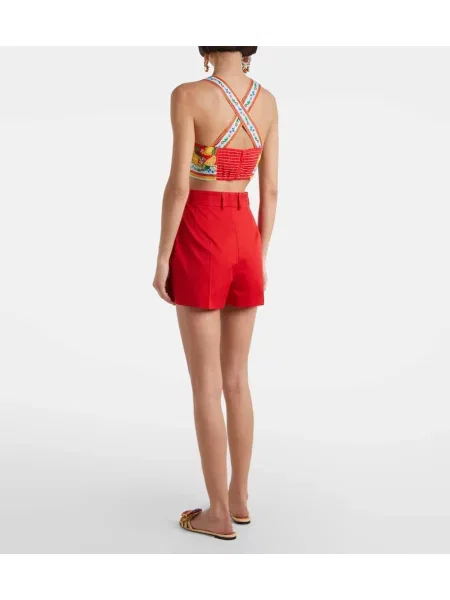 Pantaloni scurți Dolce&gabbana cu talie înaltă roșu