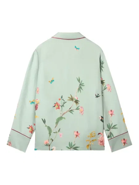 Cămașă La Doublej cu model floral albastru