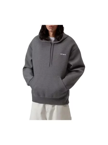 Bluza Carhartt WIP Hooded Alda Sweat UNISEX Black/ White L szara