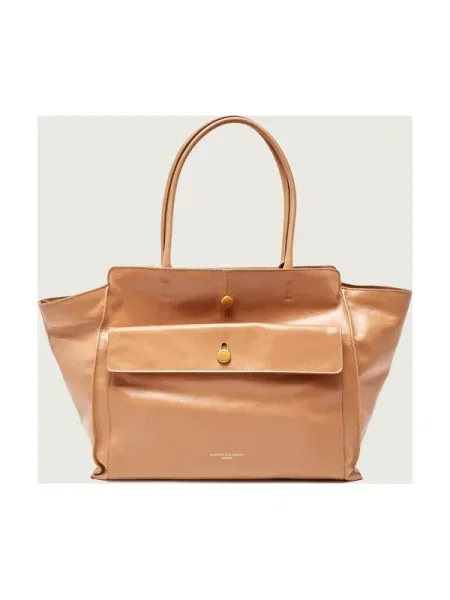 GIANNI CHIARINI De piele geantă shopper CHER bej