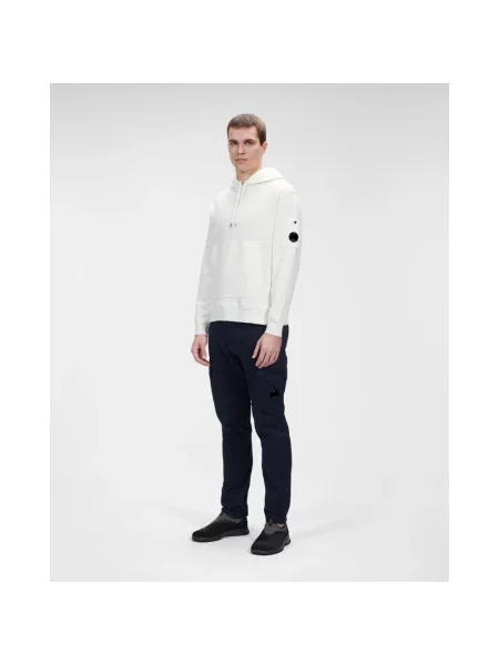 Bluza z kapturem C.p. Company polarowa z kapturem biała