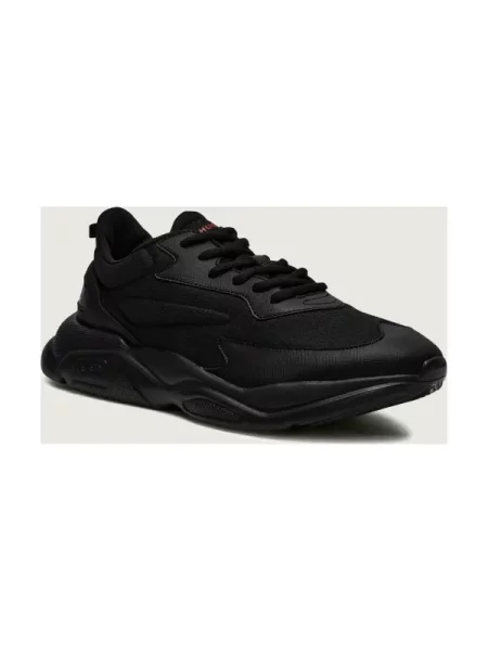 HUGO Sneakers tornacipő Leon_Runn_cvpu_N fekete