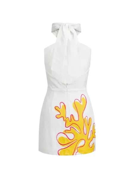 Rochie mini Cala De La Cruz cu imagine alb