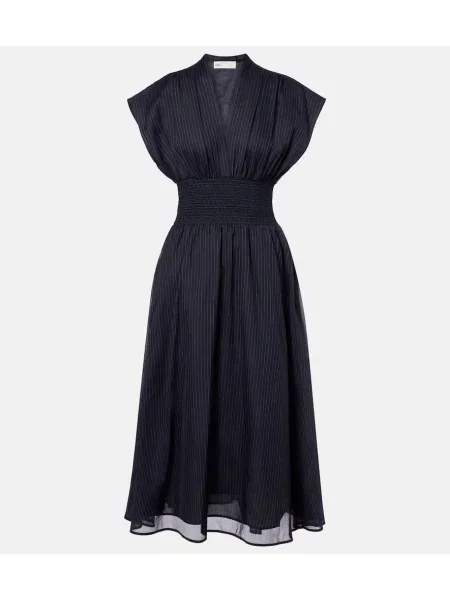 Rochie midi Tory Burch cu dungi până la genunchi de costum albastru