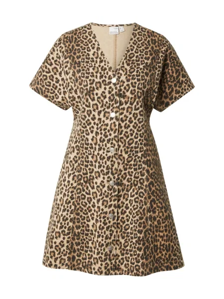 VERO MODA Rochie tip bluză VMPENELOPE bej / gri taupe negru