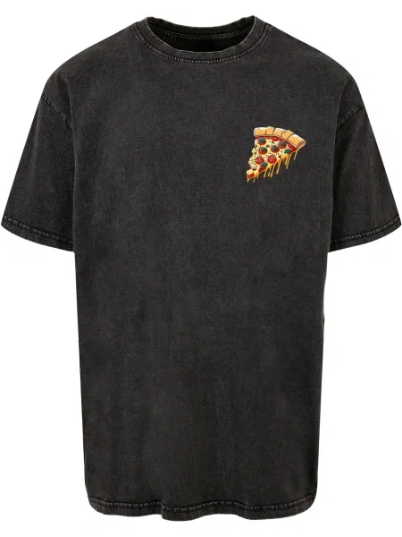 Merchcode Tričko Pizza Comic žlutá / zelená / červená černá