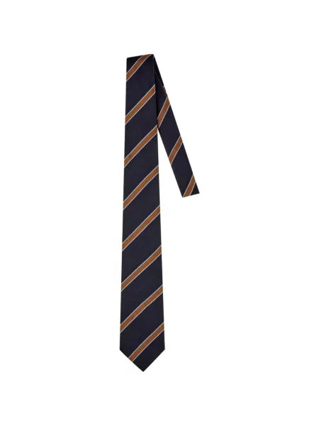 Копринена вратовръзка Corneliani на райета синьо