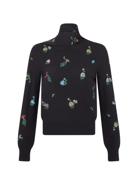 Fular Libertine cu model floral negru