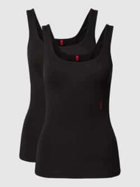 Top Hugo w jednolitym kolorze czarny