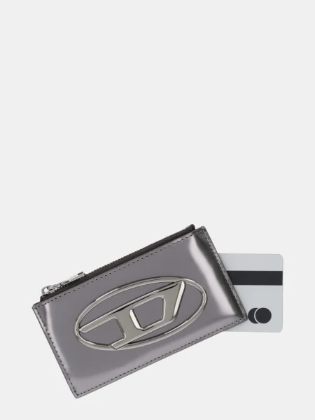 Kožená peněženka Diesel CARD HOLDER III šedá