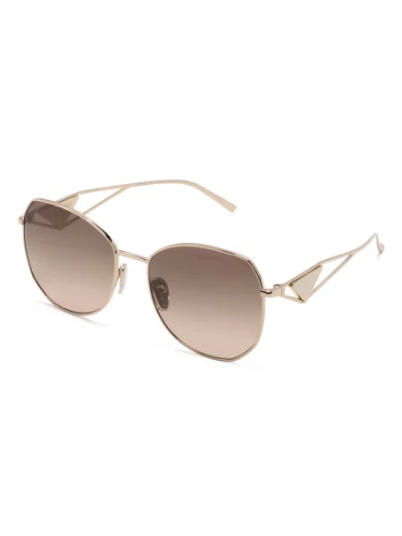 Spalvų gradiento rašto saulės akiniai Prada Eyewear auksinė