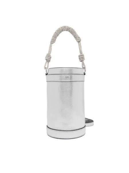 PINKO Дамска чанта Mini Bucket Manico PLTT сребрист