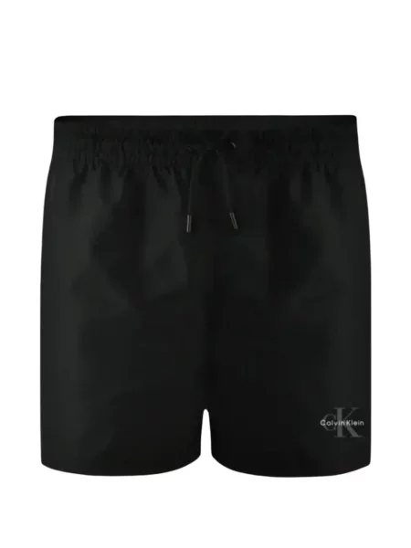 Παντελόνι κολύμβησης Calvin Klein Jeans με σχέδιο με κορδόνι μαύρο