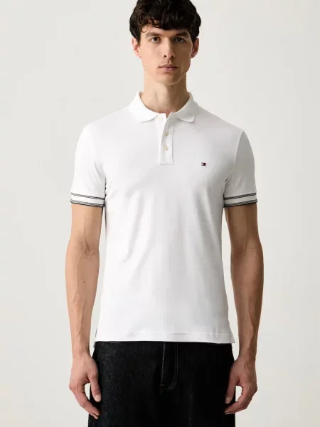 Tricou polo Tommy Hilfiger alb