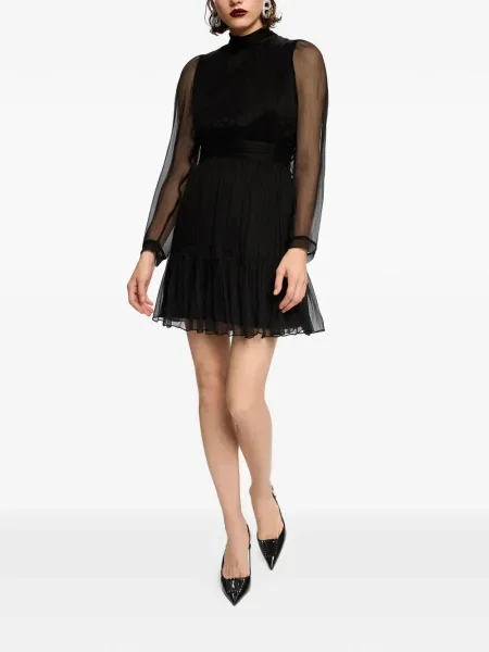 Rochie maxi Framboise lungă de costum negru