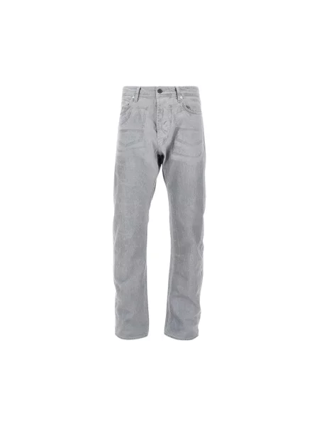 Jeansy straight leg Stone Island z kamieniami szare