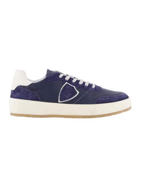 Sneakersy Philippe Model skórzane do tenisa granatowe