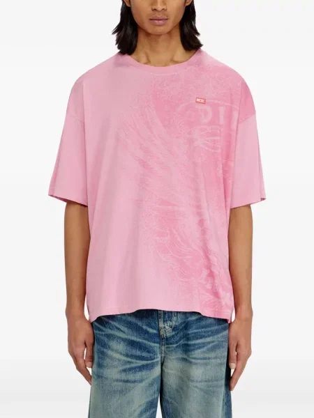 Tricou Diesel cu imagine roz