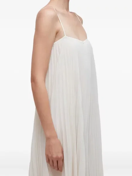 Kombinezon Osklen plisowany na ramiączkach biały